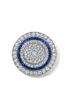 Mindi Mond New York Celestial Convertible Platinum Diamond And Sapphire Brooch In Gray