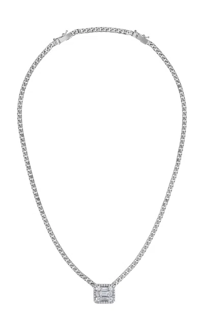 Mindi Mond New York Clarity 18k White Gold Diamond Necklace In White