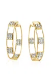 Mindi Mond New York Clarity 18k Yellow Gold Diamond Hoop Earrings