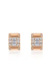 Mindi Mond New York Clarity Lovers 18k Rose Gold Diamond Earrings