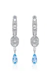Mindi Mond New York Deco Platinum Diamond Earrings In Metallic