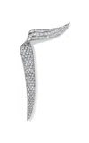 Mindi Mond New York Platinum Diamond Wing Brooch In Gray