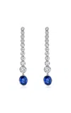 Mindi Mond New York Platinum Sapphire And Diamond Earrings In Gray