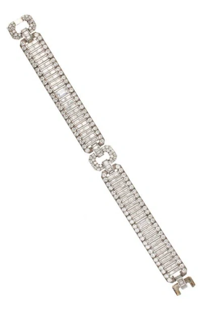 Mindi Mond Original Art Deco Platinum Baguette Diamond Bracelet