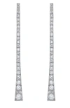 Mindi Mond Reconceived Diamond Straight Dangle Linear Drop Earrings In Platinum/diamond