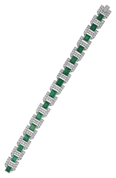 Mindi Mond Reconceived Emerald & Diamond Bracelet In 40