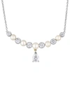 Mindi Mond Reconceived Victorian Diamond & Pearl Necklace In Gold/ Platinum/ Diamond/ Pearl