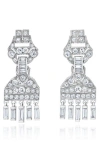 Mindi Mond Reconceived Waterfall Diamond Drop Earrings In Platinum