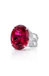 MINDI MOND RUBELLITE TOURMALINE & DIAMOND RING