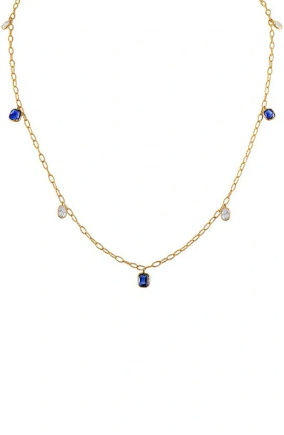 Mindi Mond Tinsel Burma Sapphire & Diamond Necklace In Gold