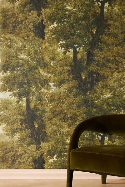 Mindthegap Branchy Autumn Wallpaper In Green