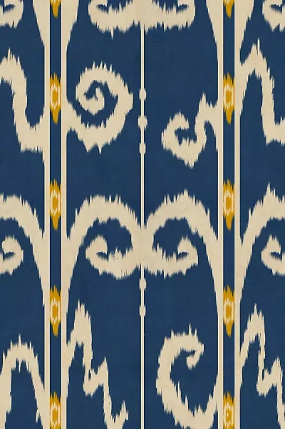 Mindthegap Elysia Ikat Wallpaper In Blue