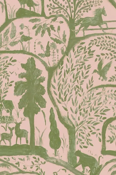 Mindthegap Enchanted Woodland Wallpaper In Green