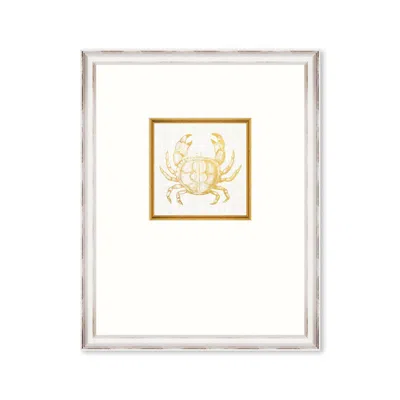 Mindthegap Gold / White Mediterranean Gems - Crab Framed Linen In Multi