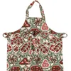 Mindthegap Green / White / Red Heirloom Linen Apron By  In Multi