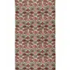 Mindthegap Green / White / Red Heirloom Linen Tablecloth By  In Brown