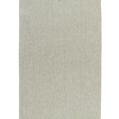 Mindthegap Green / White Twill Stripe Green Linen Towel Set By