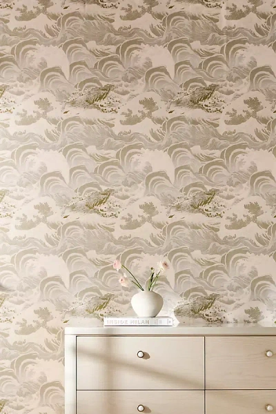 Mindthegap Sea Waves Coastal Wallpaper In Brown