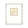 Mindthegap White / Gold Mediterranean Gems - Octopus Framed Linen In Multi