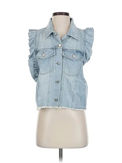 Pre-owned Mindy Mae's Market Denim Vest In Blue