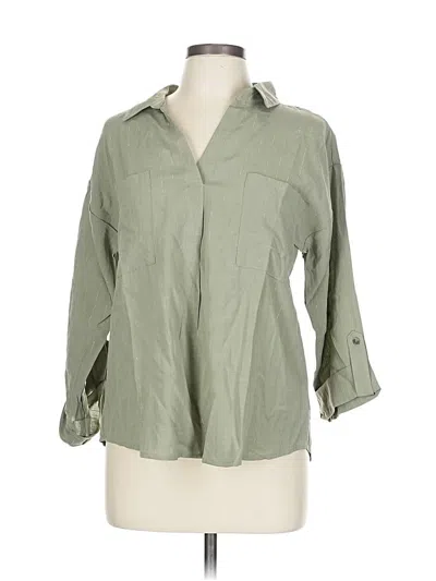 Pre-owned Mine 3/4 Sleeve Blouse In Green