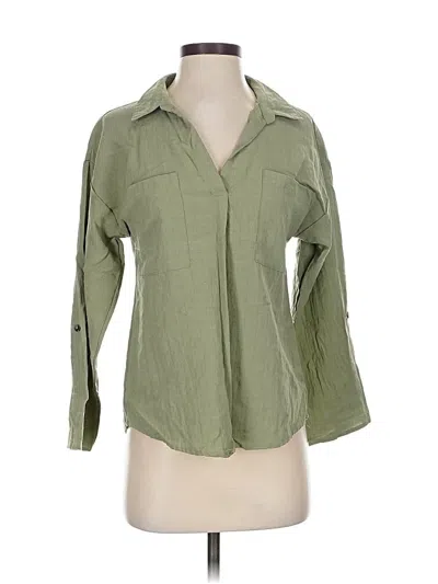 Pre-owned Mine 3/4 Sleeve Blouse In Green