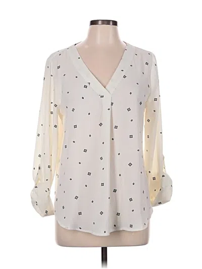 Pre-owned Mine 3/4 Sleeve Blouse In Ivory
