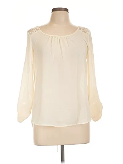 Pre-owned Mine 3/4 Sleeve Blouse In Ivory