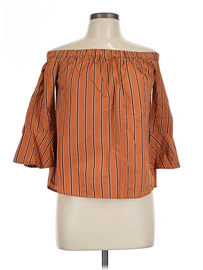 Pre-owned Mine 3/4 Sleeve Blouse In Orange