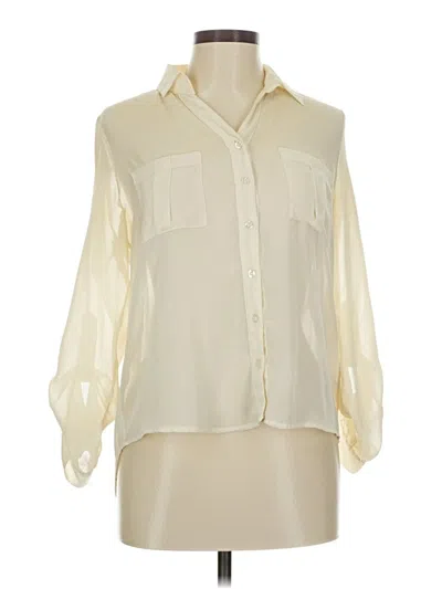 Pre-owned Mine 3/4 Sleeve Blouse In White