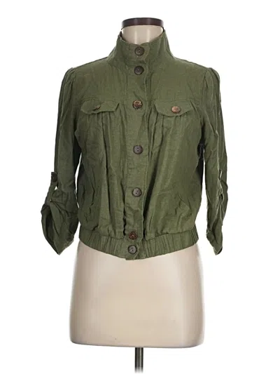 Pre-owned Mine 3/4 Sleeve Button Down Shirt In Green