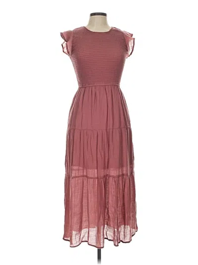Pre-owned Mine Casual Dress In Burgundy