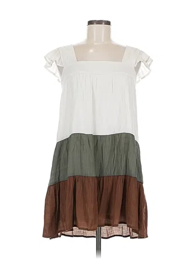 Pre-owned Mine Casual Dress In White