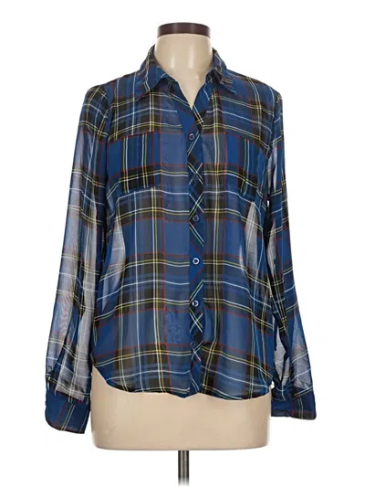 Pre-owned Mine Long Sleeve Blouse In Blue