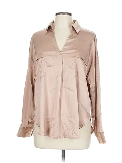 Pre-owned Mine Long Sleeve Blouse In Brown