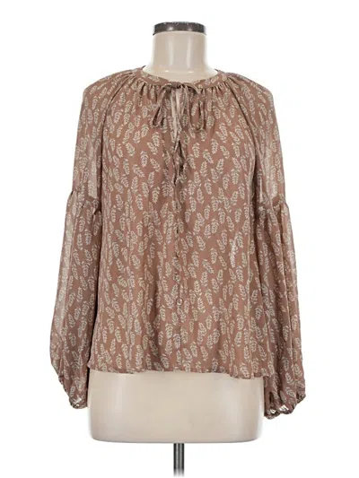 Pre-owned Mine Long Sleeve Blouse In Brown