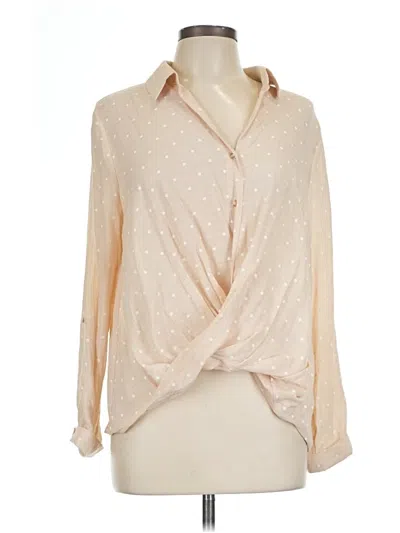 Pre-owned Mine Long Sleeve Blouse In Brown