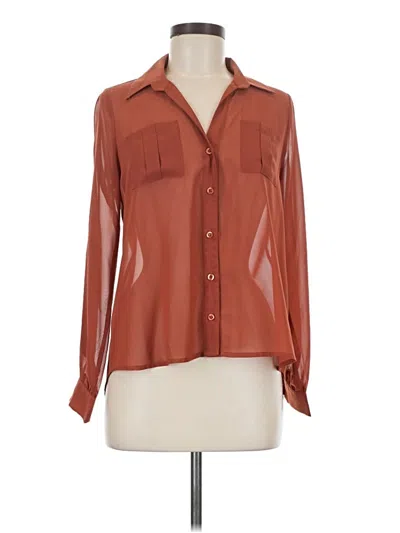 Pre-owned Mine Long Sleeve Blouse In Brown