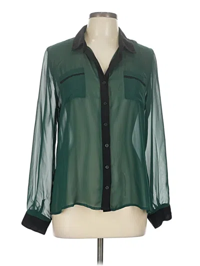 Pre-owned Mine Long Sleeve Blouse In Green