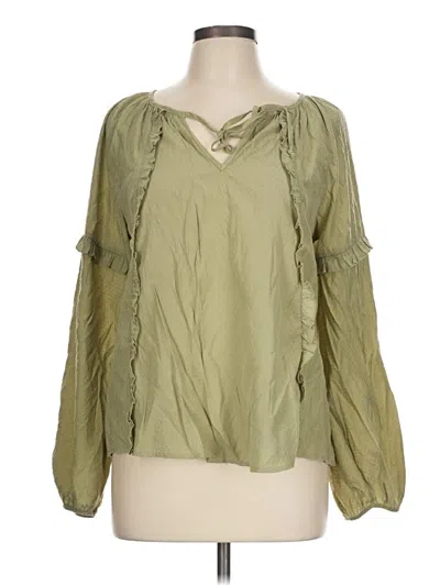 Pre-owned Mine Long Sleeve Blouse In Green