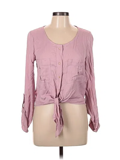 Pre-owned Mine Long Sleeve Blouse In Pink