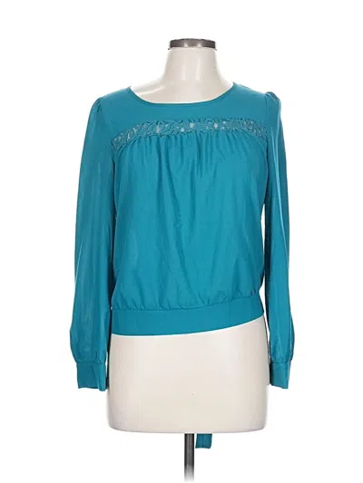 Pre-owned Mine Long Sleeve Blouse In Teal
