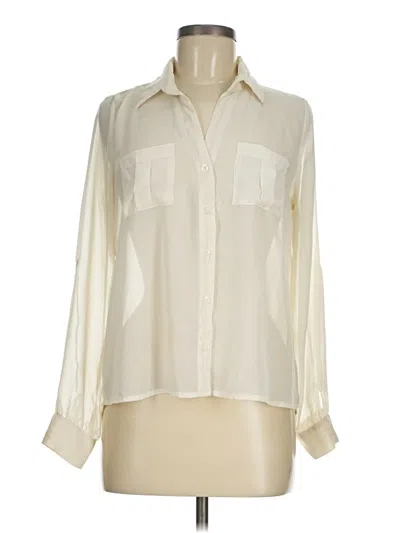 Pre-owned Mine Long Sleeve Blouse In White