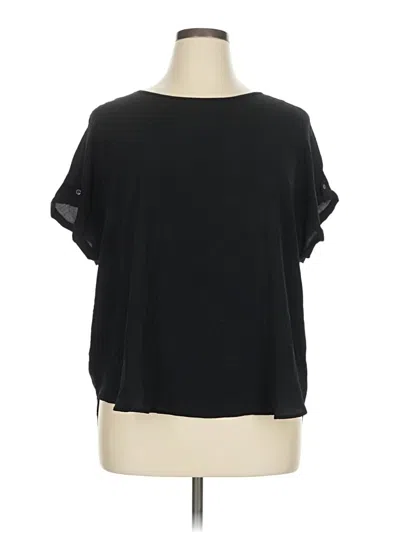Pre-owned Mine Short Sleeve Blouse In Black