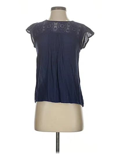 Pre-owned Mine Short Sleeve Blouse In Blue