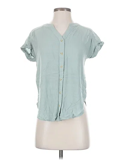 Pre-owned Mine Short Sleeve Blouse In Blue