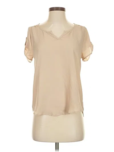 Pre-owned Mine Short Sleeve Blouse In Brown