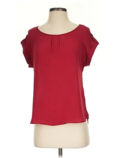 Pre-owned Mine Short Sleeve Blouse In Burgundy