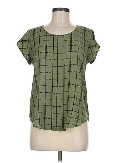 Pre-owned Mine Short Sleeve Blouse In Green
