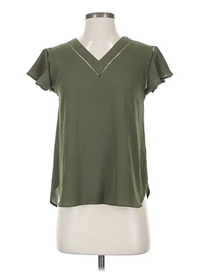 Pre-owned Mine Short Sleeve Blouse In Green
